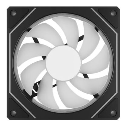 Vida Infinity02 12cm ARGB PWM Case Fan, Hydraulic Bearing, Infinity Mirror Effect on Centre & Sides, 800-1800 RPM, Black