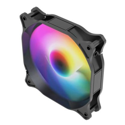 Vida Pulsar 12cm ARGB Fan for Vida GENESIS & TYPHOON Cases, 9 LEDs, Hydraulic Bearing, 1200 RPM, 4-pin (Daisy Chain Header), Black