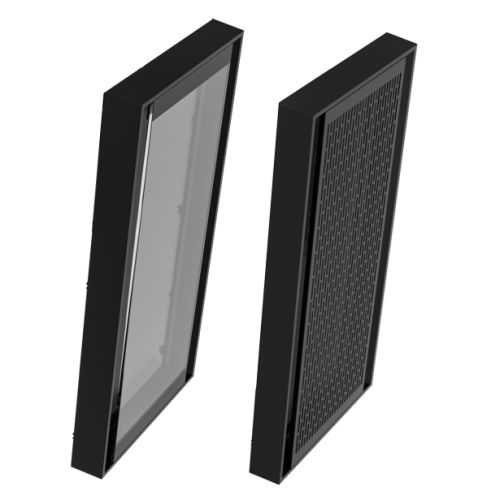 Vida Versa Black ARGB Gaming Case w/ Glass Side & Glass/Mesh Front, ATX, 6x ARGB PWM Fans, 6-Port Fan Hub & Remote Control *Glass & Mesh Front Panels included*