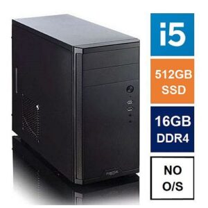 Mismoosh MATX Tower PC, Fractal Core 1100 Case, i5-12400, 16GB 3200MHz, 512GB SSD, Bequiet 550W, No Optical, KB & Mouse, No Operating System