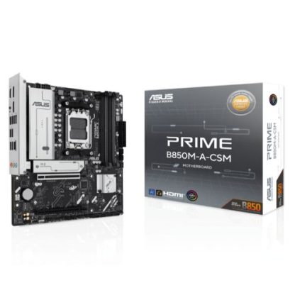 Asus PRIME B850M-A-CSM - Corporate Stable Model, AMD B850, AM5, Micro ATX, 4 DDR5, HDMI, 2 DP, 2.5G LAN, 3x M.2