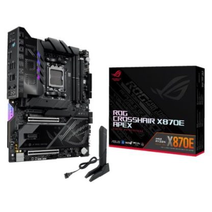 Asus ROG CROSSHAIR X870E APEX, AMD X870E, AM5, ATX, 2 DDR5, 2 USB4, Wi-Fi 7, 5G LAN, PD 60W, RGB, 5x M.2
