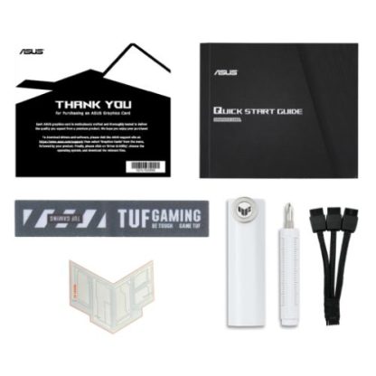 Asus TUF GAMING RTX5070 Ti OC White, PCIe5, 16GB DDR7, 2 HDMI, 3 DP, 2610MHz Clock, RGB Lighting, Overclocked