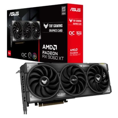 Asus TUF GAMING RX9060 XT OC, PCIe5, 16GB DDR6, HDMI, 2 DP, RGB Lighting, 3340MHz Clock, Overclocked