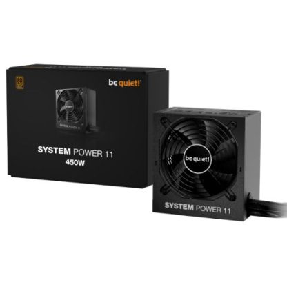 Be Quiet! 450W System Power 11 PSU, 80+ Bronze, Fully Wired, Temp-Controlled Fan, ATX 3.1, PCIe 5.1