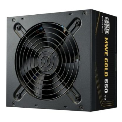 Cooler Master 550W MWE Gold V3 ATX 3.1 PSU, Fully Wired, HDB Bearing Fan, 80+ Gold