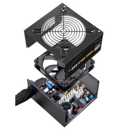 Cooler Master 650W MWE Gold V3 ATX 3.1 PSU, Fully Wired, HDB Bearing Fan, 80+ Gold
