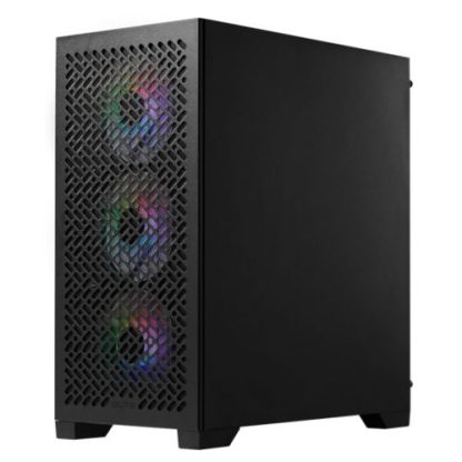 Cooler Master Elite 302 Gaming Case w Glass Side, Micro ATX, 3x ARGB Fans, PSU Shroud, Intake Grill, USB-C, Black