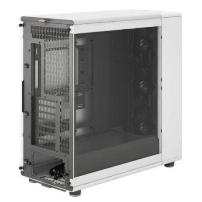 Fractal Design North XL RC Chalk White (TG Clear) Case w/ Clear Glass Window, ATX, 3 PWM Fans, USB-C, Oak Front, Reverse Connector/Asus BTF Compatible