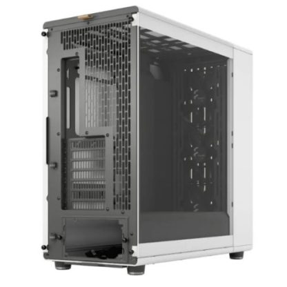 Fractal Design North XL RC Chalk White (TG Clear) Case w/ Clear Glass Window, ATX, 3 PWM Fans, USB-C, Oak Front, Reverse Connector/Asus BTF Compatible