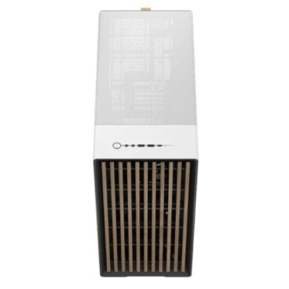 Fractal Design North XL RC Chalk White (TG Clear) Case w/ Clear Glass Window, ATX, 3 PWM Fans, USB-C, Oak Front, Reverse Connector/Asus BTF Compatible