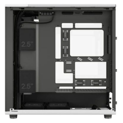 Fractal Design North XL RC Chalk White (TG Clear) Case w/ Clear Glass Window, ATX, 3 PWM Fans, USB-C, Oak Front, Reverse Connector/Asus BTF Compatible