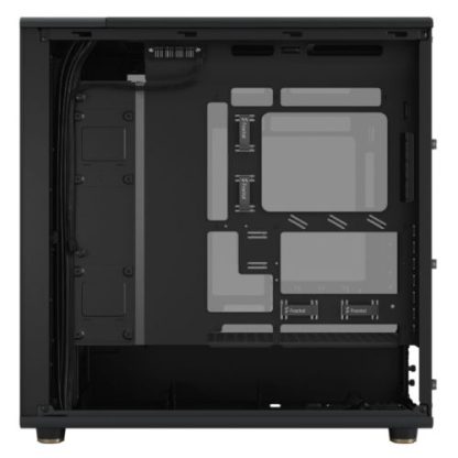 Fractal Design North XL RC Charcoal Black TG Dark Case w Dark Glass Window, ATX, 3 PWM Fans, USB-C, Walnut Front, Reverse Connector Asus BTF Compatible CAA-FRNORXLRCDTG