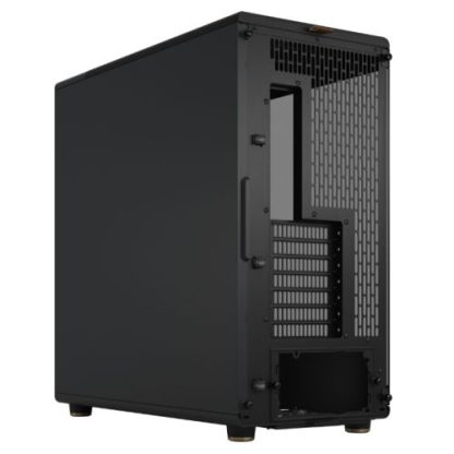 Fractal Design North XL RC Charcoal Black TG Dark Case w Dark Glass Window, ATX, 3 PWM Fans, USB-C, Walnut Front, Reverse Connector Asus BTF Compatible CAA-FRNORXLRCDTG