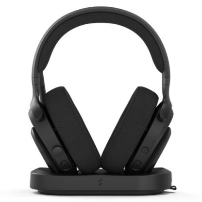 Fractal Design Scape (Dark) Gaming Headset, Wireless-Btooth-USB, Custom-Tuned Drivers, EQ Presets, 40 Hours Battery, Charging Stand, Ambient Lighting