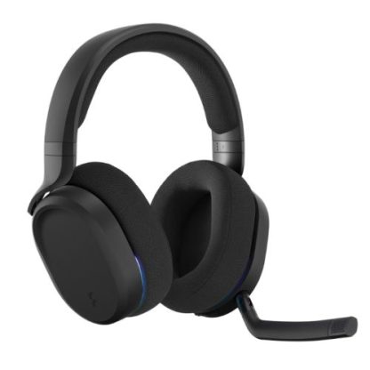 Fractal Design Scape (Dark) Gaming Headset, Wireless-Btooth-USB, Custom-Tuned Drivers, EQ Presets, 40 Hours Battery, Charging Stand, Ambient Lighting