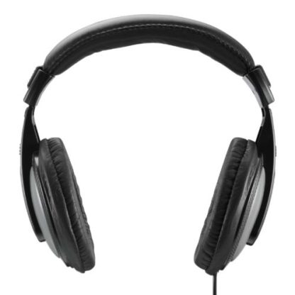 Hama (Shell II) Headphones, 3.5mm Jack (6.35mm Adapter), 40mm Drivers, 2m Cable, Padded Headband, Black/Dark Grey