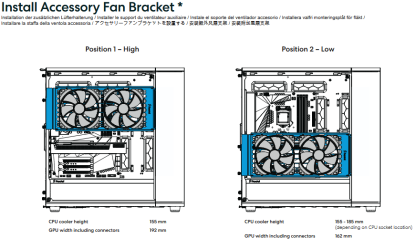 Fractal Design North XL RC Charcoal Black TG Dark Case w Dark Glass Window, ATX, 3 PWM Fans, USB-C, Walnut Front, Reverse Connector Asus BTF Compatible CAA-FRNORXLRCDTG