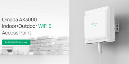 TP-LINK (EAP650 D120-OUTDOOR) Omada AX3000 Indoor/Outdoor Wi-Fi 6 Access Point, Directional Ultra-Range Coverage, PoE, Mesh Technology