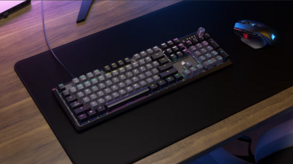 Corsair K70 CORE RGB Mechanical Gaming Keyboard, USB, Red Linear Switches, Sound Dampening, Rotary Dial, Aluminium Top Plate, Black
