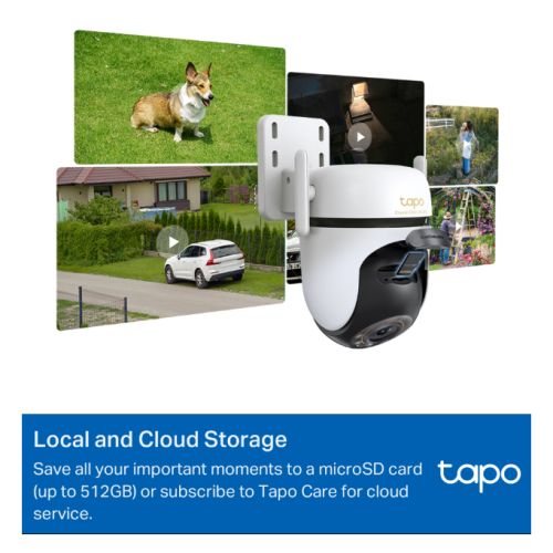 TP-LINK (TAPO C530WS) Outdoor Pan/Tilt 3K 5MP Security Wi-Fi Camera, 360°, Colour Night Vision, Smart AI Detection, Sound & Light Alarm, 2-Way Audio