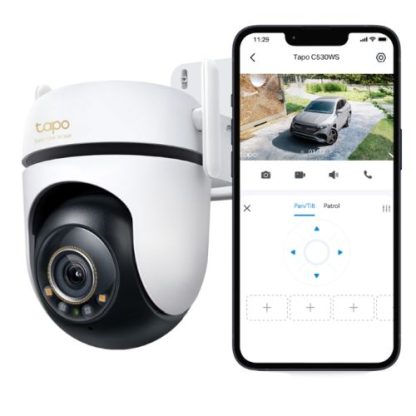TP-LINK (TAPO C530WS) Outdoor Pan Tilt 3K 5MP Security Wi-Fi Camera, 360°, Colour Night Vision, Smart AI Detection, Sound & Light Alarm, 2-Way Audio