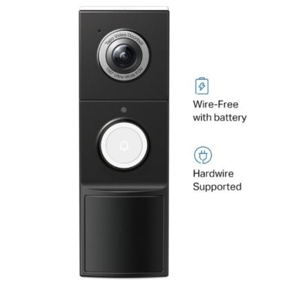 TP-LINK (TAPO D235) Smart Battery/Wired 2K 5MP Video Doorbell Camera w/ Chime, 7-Month Battery, Night Vision, Ultra-Wide FOV, AI Detection & Notification, Anti-theft