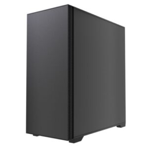Vida Stealth Silent ATX Case, Matte Finish, Internal Sound Dampening, 1x PWM Fan, Dual 360mm Radiator Support, USB-C, Black
