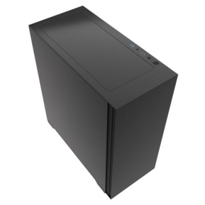 Vida Stealth Silent ATX Case, Matte Finish, Internal Sound Dampening, 1x PWM Fan, Dual 360mm Radiator Support, USB-C, Black