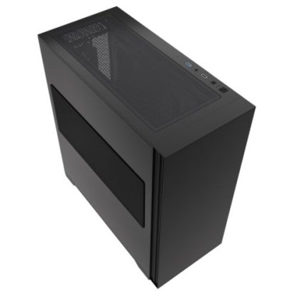 Vida Stealth Silent ATX Case, Matte Finish, Internal Sound Dampening, 1x PWM Fan, Dual 360mm Radiator Support, USB-C, Black