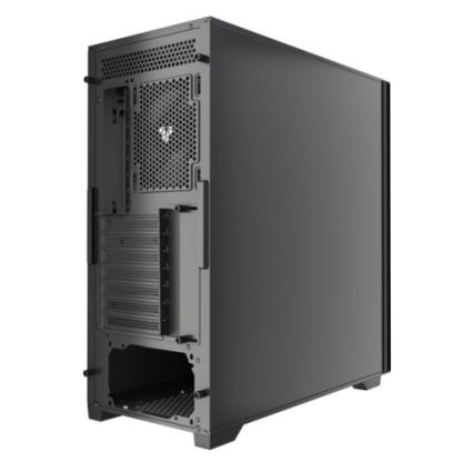 Vida Stealth Silent ATX Case, Matte Finish, Internal Sound Dampening, 1x PWM Fan, Dual 360mm Radiator Support, USB-C, Black