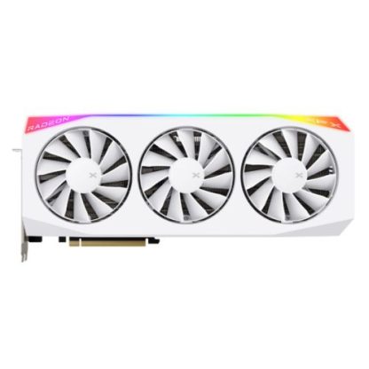 XFX Mercury RX9070 XT OC White Gaming Edition with RGB, PCIe5, 16GB DDR6, HDMI, 3 DP, 3100MHz Clock, Overclocked