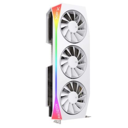 XFX Mercury RX9070 XT OC White Gaming Edition with RGB, PCIe5, 16GB DDR6, HDMI, 3 DP, 3100MHz Clock, Overclocked