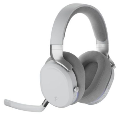 Fractal Design Scape (Light) Gaming Headset, Wireless/Btooth/USB, Custom-Tuned Drivers, EQ Presets, 40 Hours Battery, Charging Stand, Ambient Lighting