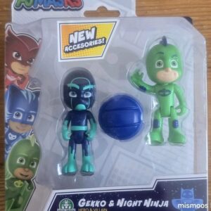 PJ Masks 2-Pack Figure Set Gekko & Night Ninja Hero Villain