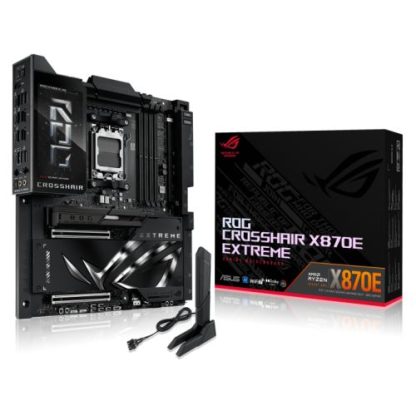 Asus ROG CROSSHAIR X870E EXTREME, AMD X870E, AM5, EATX, 4 DDR5, HDMI, 2 USB4, Wi-Fi 7, 10G & 5G LAN, 5″ Colour LCD, 5x M.2