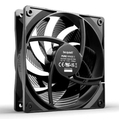 Be Quiet! BL106 Pure Wings 3 PWM High Speed 12cm Case Fan, Rifle Bearing, Black, 2100 RPM, Ultra Quiet