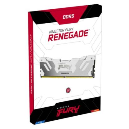 Kingston Fury Renegade RGB 32GB, DDR5, 6400MHz, CL32, 1.4V, ECC, XMP 3.0, PMIC, DIMM Memory, White