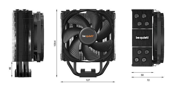 Be Quiet! BK024 Dark Rock Slim Heatsink & Fan, Intel & AMD Sockets, Silent Wings Fan, 180W, Fluid Dynamic