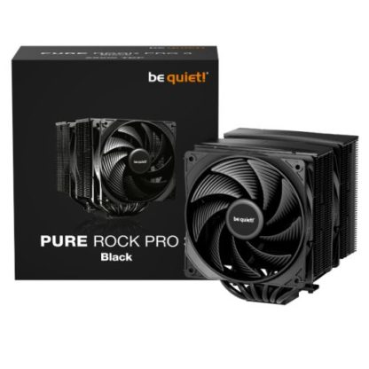 Be Quiet! BK042 Pure Rock Pro 3 Black Heatsink & Fan, Intel & AMD Sockets, 2x Pure Wings 3 Fans, 6 High-Performance Heatpipes, 250W TDP
