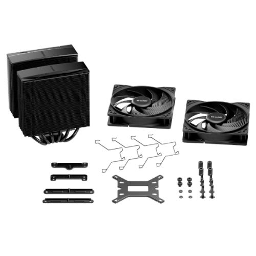 Be Quiet! BK042 Pure Rock Pro 3 Black Heatsink & Fan, Intel & AMD Sockets, 2x Pure Wings 3 Fans, 6 High-Performance Heatpipes, 250W TDP