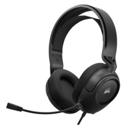 Corsair HS35 v2 Multiplatform Wired Gaming Headset, 3.5mm Jack, Suspended Fabric Headband, 50mm Neodymium Drivers, Carbon