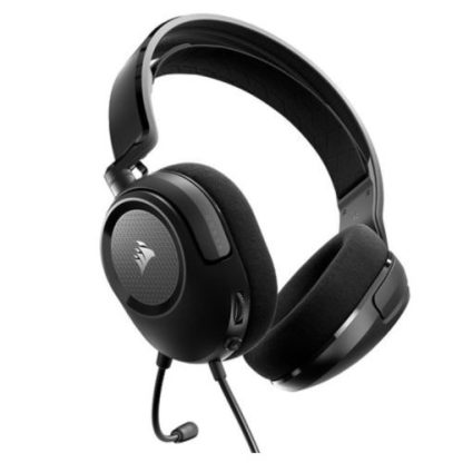 Corsair HS35 v2 Multiplatform Wired Gaming Headset, 3.5mm Jack, Suspended Fabric Headband, 50mm Neodymium Drivers, Carbon