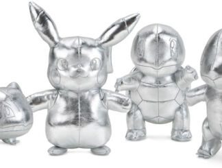 POKEMON, 25TH CELEBRATION, 8 INCH, SILVER PLUSH, SCORBUNNY, GROOKEY, SOBBLE, CHARMANDER, PIKACHU, SQUIRTLE