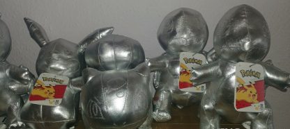 POKEMON, 25TH CELEBRATION, 8 INCH, SILVER PLUSH, SCORBUNNY, GROOKEY, SOBBLE, CHARMANDER, PIKACHU, SQUIRTLE