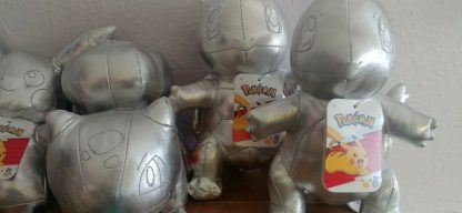 POKEMON, 25TH CELEBRATION, 8 INCH, SILVER PLUSH, SCORBUNNY, GROOKEY, SOBBLE, CHARMANDER, PIKACHU, SQUIRTLE
