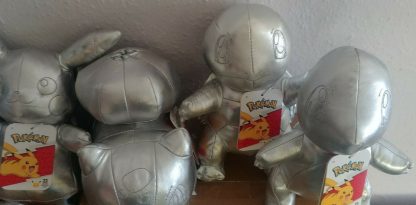 POKEMON, 25TH CELEBRATION, 8 INCH, SILVER PLUSH, SCORBUNNY, GROOKEY, SOBBLE, CHARMANDER, PIKACHU, SQUIRTLE