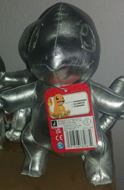 POKEMON, 25TH CELEBRATION, 8 INCH, SILVER PLUSH, SCORBUNNY, GROOKEY, SOBBLE, CHARMANDER, PIKACHU, SQUIRTLE