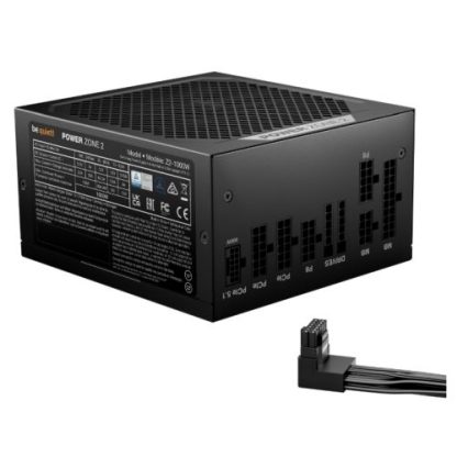Be Quiet! 1000W Power Zone 2 PSU, Fully Modular, 80+ Platinum, Cybenetics Platinum, Semi-Passive Zero-RPM Cooling, ATX 3.1, PCIe 5.1