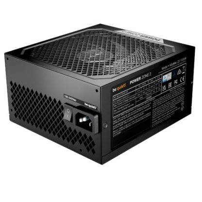 Be Quiet! 1000W Power Zone 2 PSU, Fully Modular, 80+ Platinum, Cybenetics Platinum, Semi-Passive Zero-RPM Cooling, ATX 3.1, PCIe 5.1